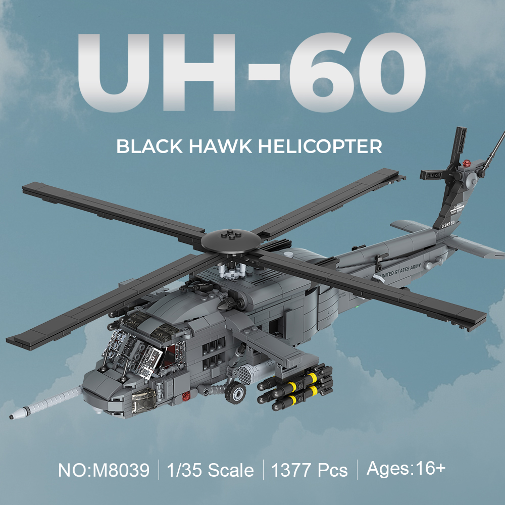 Model Kit Helicopter - MISINI M8039 1:35 Conjunto de Blocos