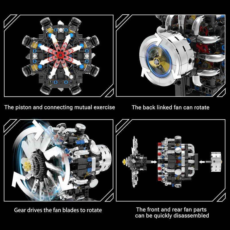 G8910 Motor V8 de Aviação 558  - Model Kit Engine avaliação e preço