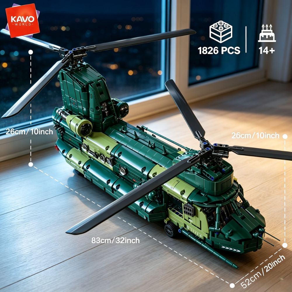 KAVOWORLD 1826 peças, Helicópt - Model Kit Levels avaliação e preço