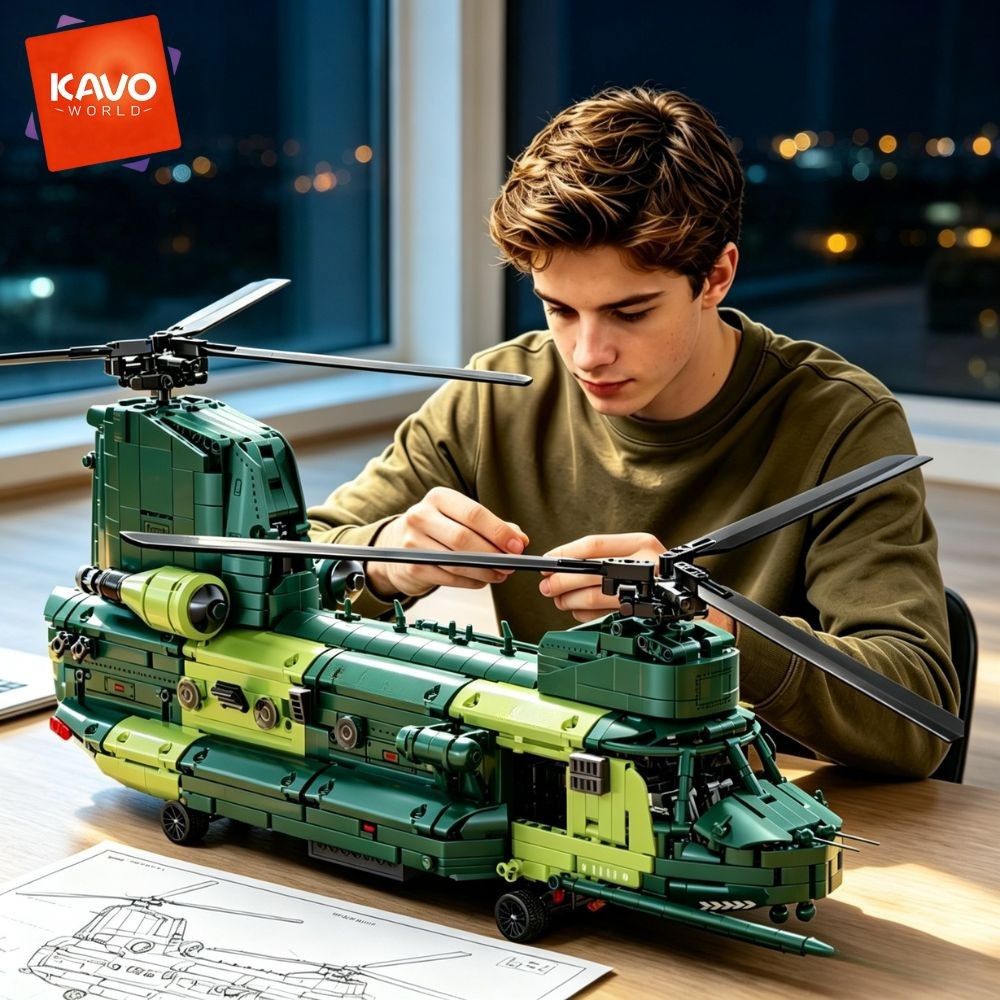 KAVOWORLD 1826 peças, Helicópt - Model Kit Levels avaliação e preço